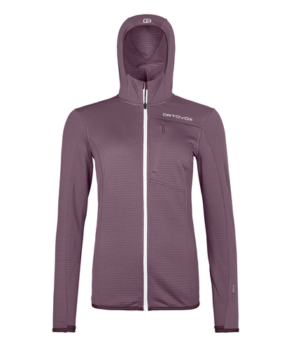 FLEECE LIGHT GRID HOODED JACKET W