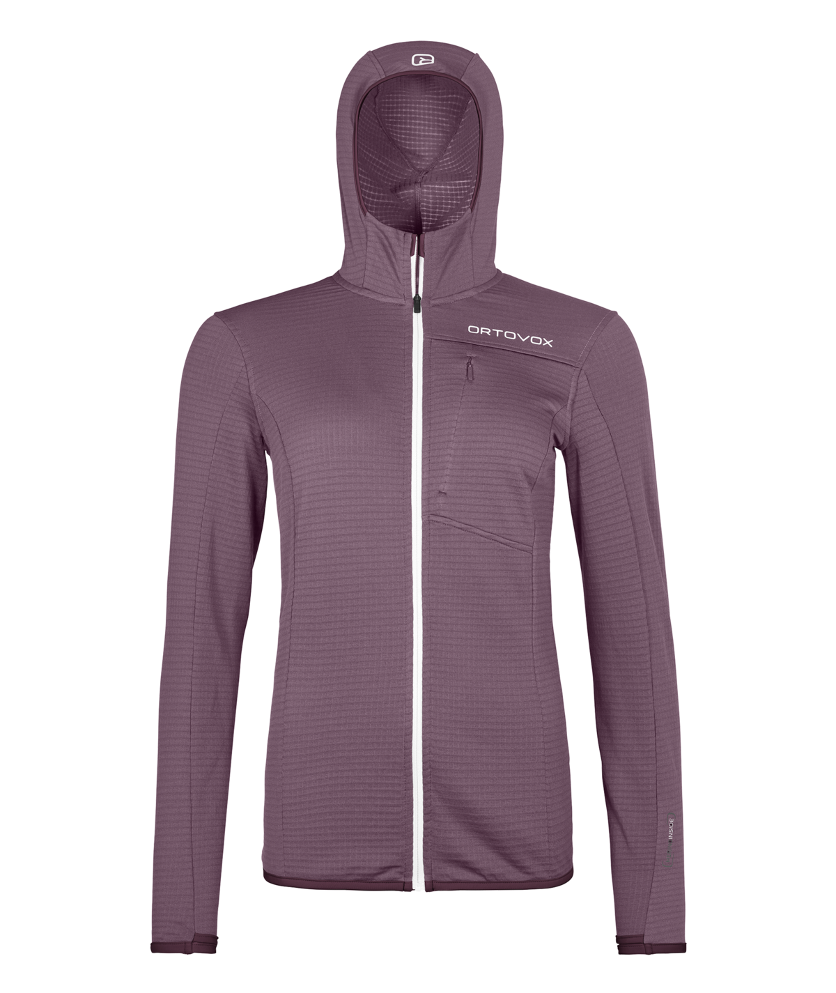 FLEECE LIGHT GRID HOODED JACKET W