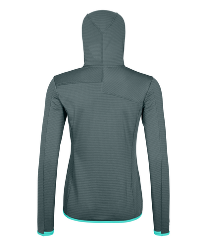 FLEECE LIGHT GRID HOODED JACKET W