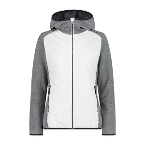 WOMAN JACKET HYBRID FIX HOOD