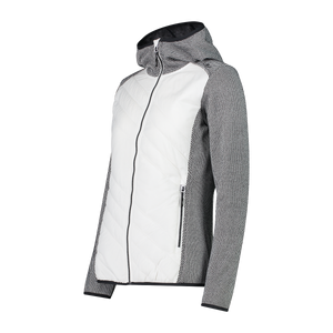 WOMAN JACKET HYBRID FIX HOOD