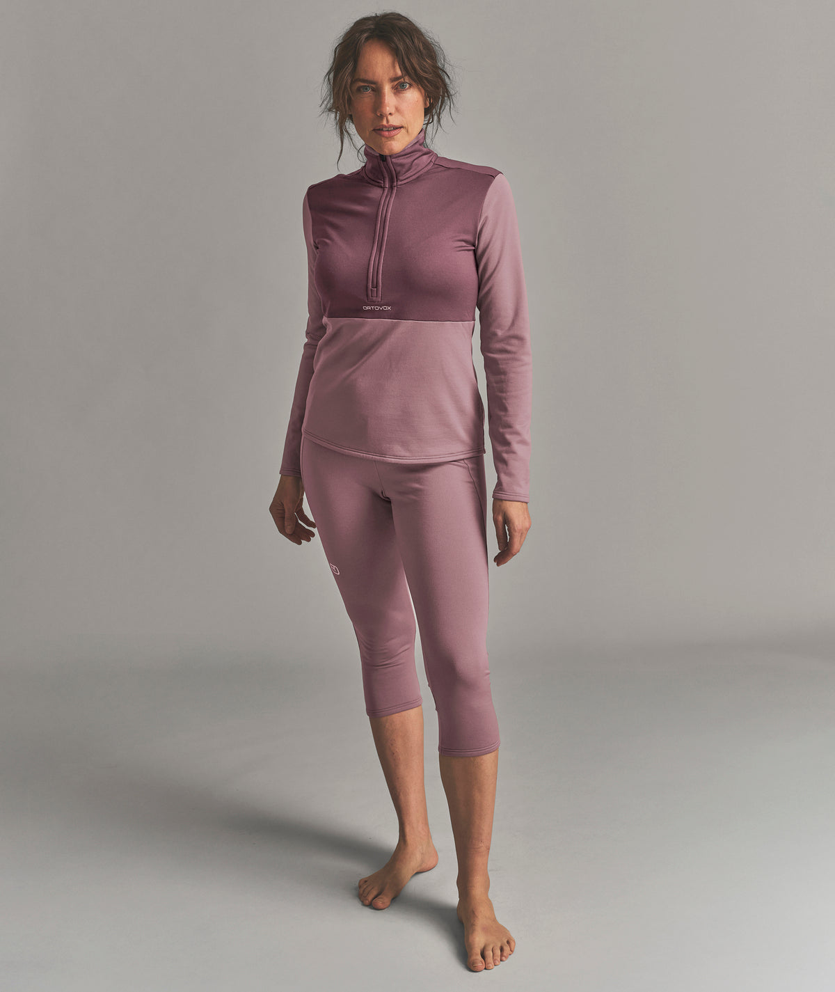 FLEECE LIGHT ZIP NECK W